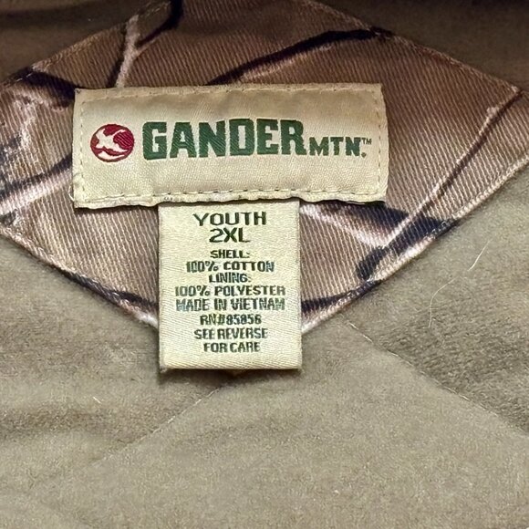 ~~Gander Mtn Realtree Hunting Camo Coat Jacket Youth XXL Hooded Full Zip - Picture 7 of 8